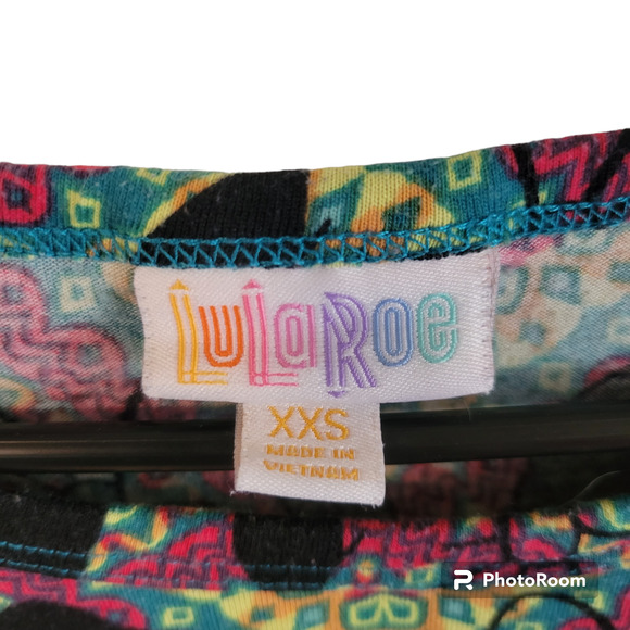 Lularoe Carly Disney Minnie Mouse Womens XXS Chevron Pattern High-Lo Swing Dress - Picture 3 of 9